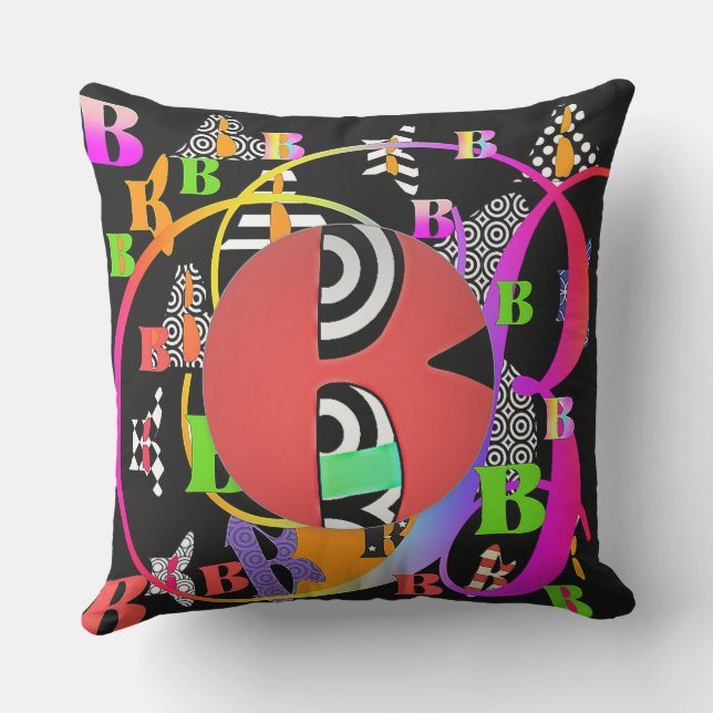 Monogram Initial B Multi Cushion (Back)
