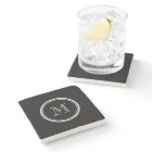 Monogram Initial Black High End Coloured