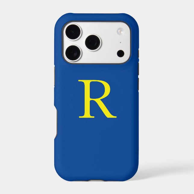Monogram Initial Blue Yellow Colourful Bright 2020 (Back)