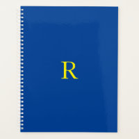 Monogram Initial Blue Yellow Colourful Bright 2020