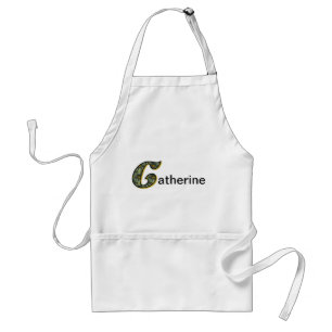Monogram Initial C Daisies Personalised Standard Apron