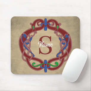 Monogram Initial Celtic Design Personalised Mouse Pad