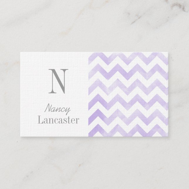 Monogram initial chevron mummy cards (Front)