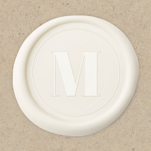 Monogram Initial Circle Minimalist Wax Seal Sticker