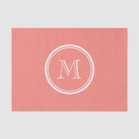 Monogram Initial Coral Pink High End Coloured