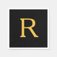 Monogram Initial Custom Name Gold Golden Black