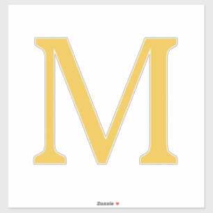 Monogram Initial Custom Name Gold Golden Yellow