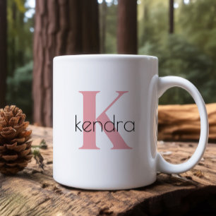 Monogram Initial Cute Minimalist Design Coffee Mug