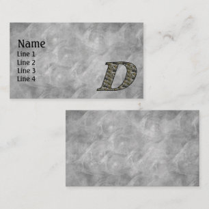 Monogram Initial D Hydrangea Flowers Business Card