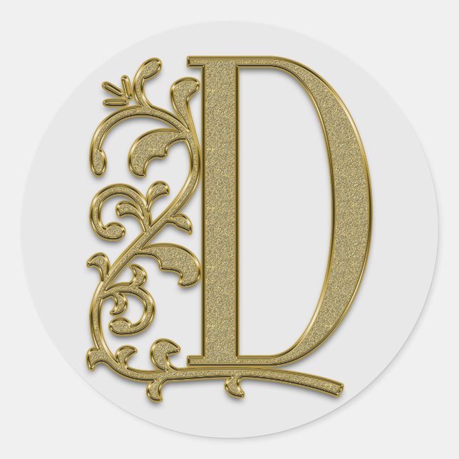 monogram initial D stickers (Front)