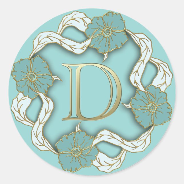 monogram initial D stickers (Front)