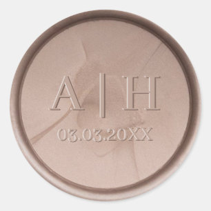 Monogram Initial & Date Hazel Seal Sticker