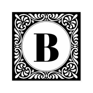 Monogram Initial decorative Self-inking Stamp