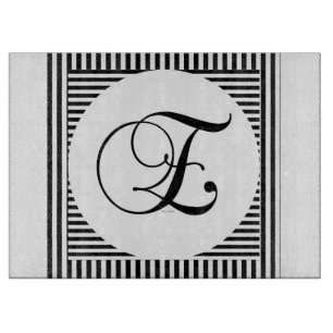 MONOGRAM INITIAL E CUTTING BOARD