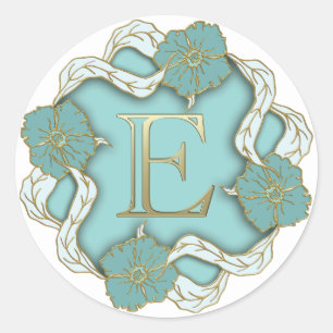 monogram initial E stickers