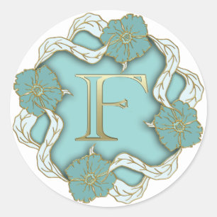 monogram initial F stickers