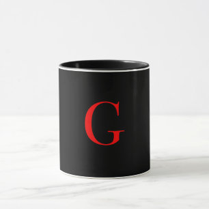 Monogram Initial G All Black Combo Mug
