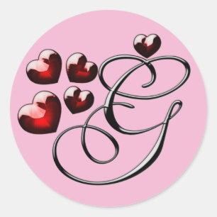 monogram initial G stickers
