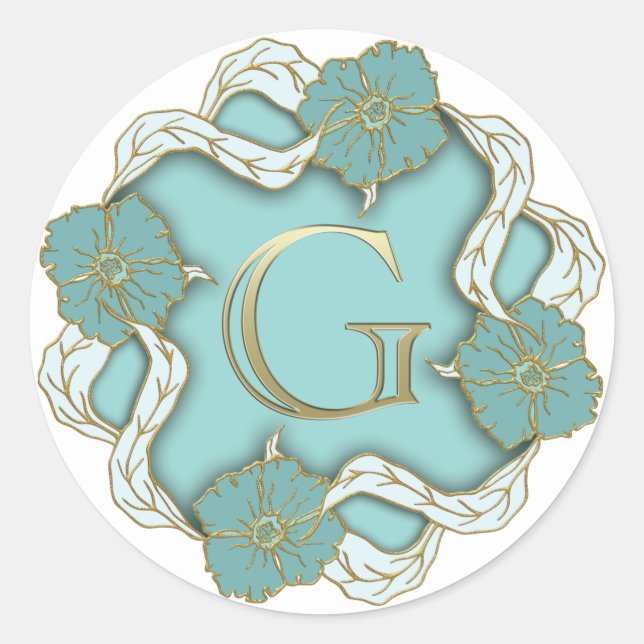 monogram initial G stickers (Front)