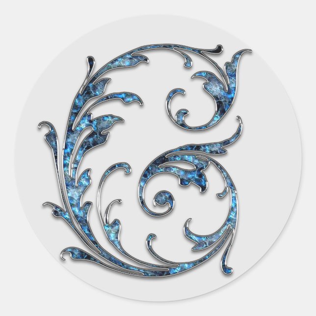 monogram initial G stickers (Front)