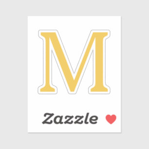 Monogram Initial Gold Golden Yellow Custom Name 