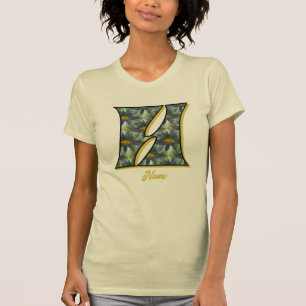 Monogram Initial H Daisy Flower Art Personalised T-Shirt