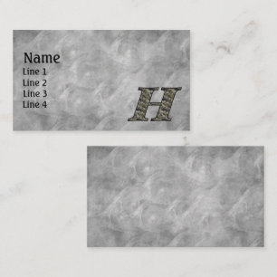 Monogram Initial H Hydrangea Flowers Business Card