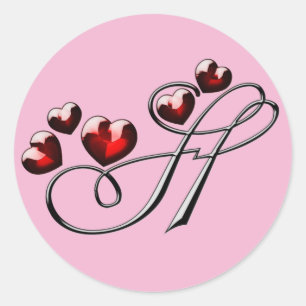 monogram initial H stickers