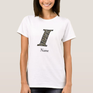 Monogram Initial I Hydrangea Flowers Personalised T-Shirt