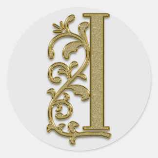 monogram initial I stickers