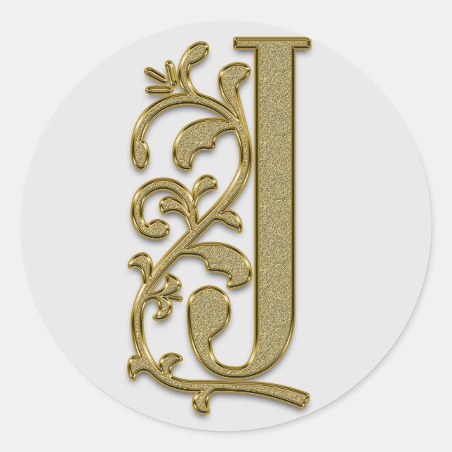 monogram initial J stickers (Front)