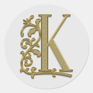 monogram initial K stickers
