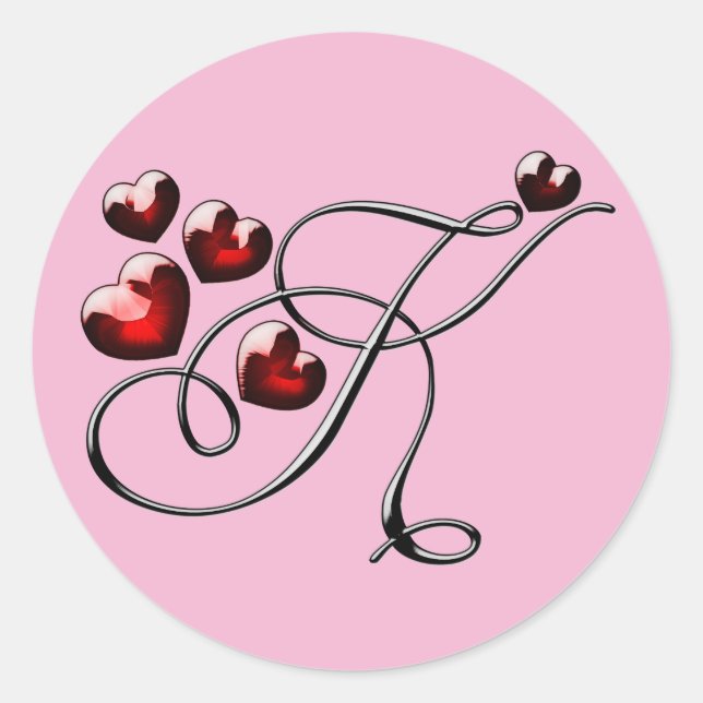 monogram initial K stickers (Front)