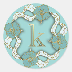 monogram initial K stickers