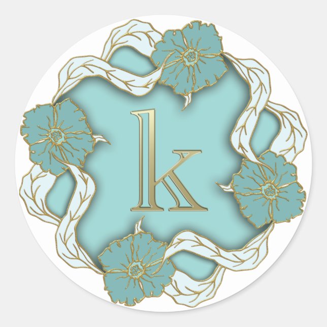 monogram initial K stickers (Front)