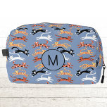 Monogram Initial Kitty Cat Personalised Dopp Kit<br><div class="desc">Lots of lovely little cats for animal lovers.  Original art by Nic Squirrell. Change the monogram initial to personalise.</div>
