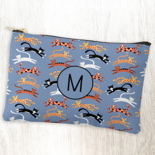 Monogram Initial Kitty Cat Personalized Accessory Pouch