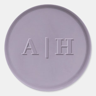 Monogram Initial Lavender Wax Seal Sticker
