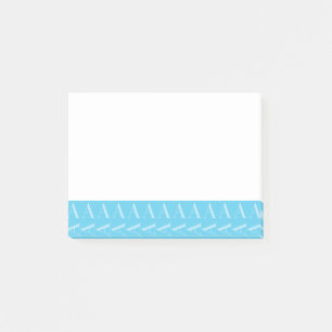 Monogram Initial Letter A, Aqua Blue Post-it Notes