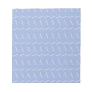 Monogram Initial Letter A, Blue Notepad