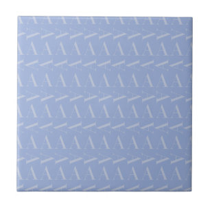 Monogram Initial Letter A, Blue Tile