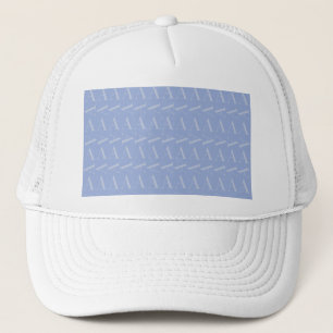 Monogram Initial Letter A, Blue Trucker Hat