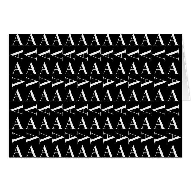 Monogram Initial Letter A, Choose Background Colou (Front Horizontal)