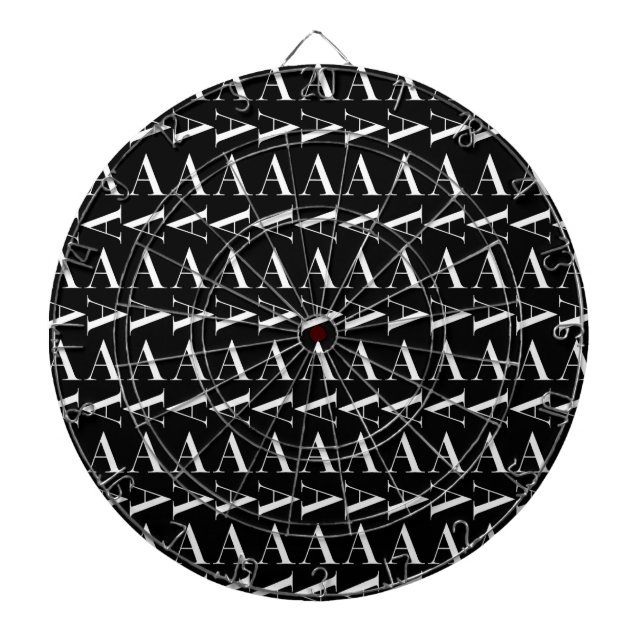 Monogram Initial Letter A, Choose Background Colou Dartboard (Front)
