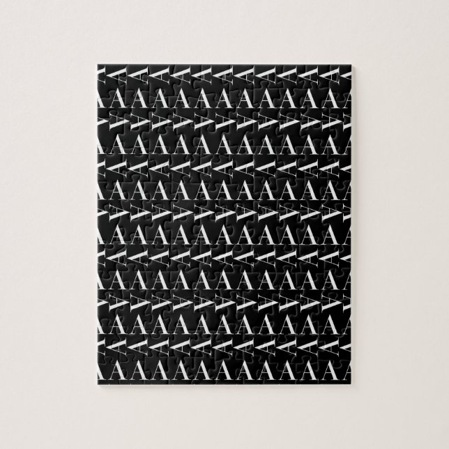 Monogram Initial Letter A, Choose Background Colou Jigsaw Puzzle (Vertical)