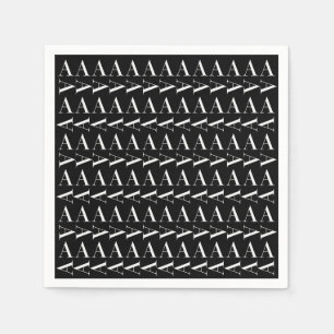 Monogram Initial Letter A, Choose Background Colou Napkin