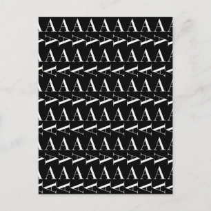 Monogram Initial Letter A, Choose Background Colou Postcard