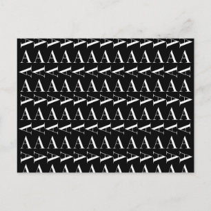 Monogram Initial Letter A, Choose Background Colou Postcard