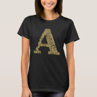 Monogram Initial Letter A Gold 1