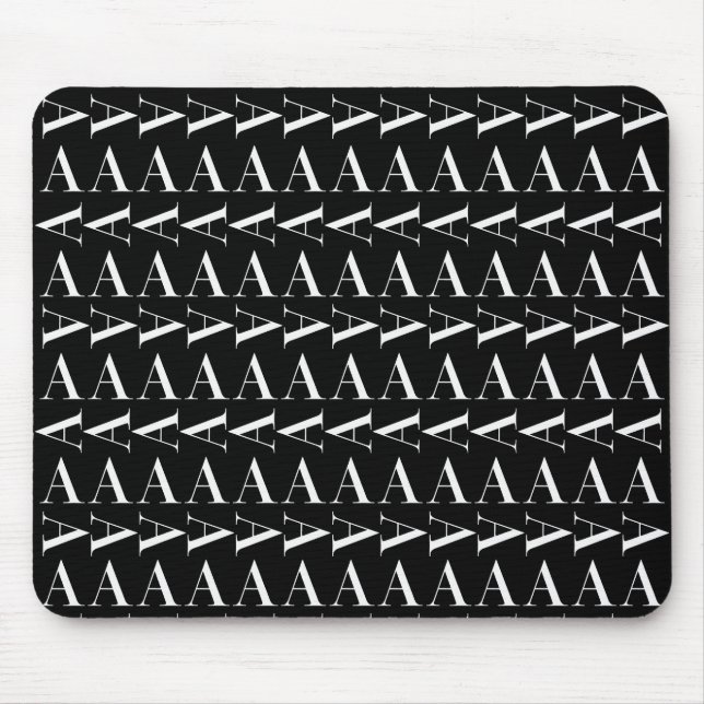 Monogram Initial Letter A Mouse Pad (Front)